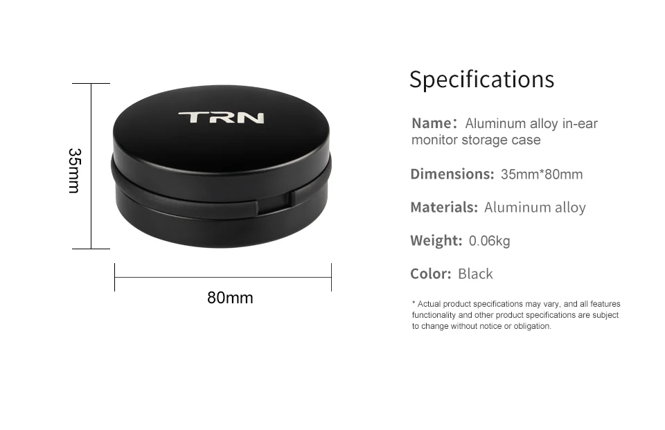 TRN Портативная сумка для хранения, металлический алюминиевый чехол, наушники-вкладыши, гарнитура высокого класса, Ушная коробка, аксессуары для наушников KZEarphone TRN X6