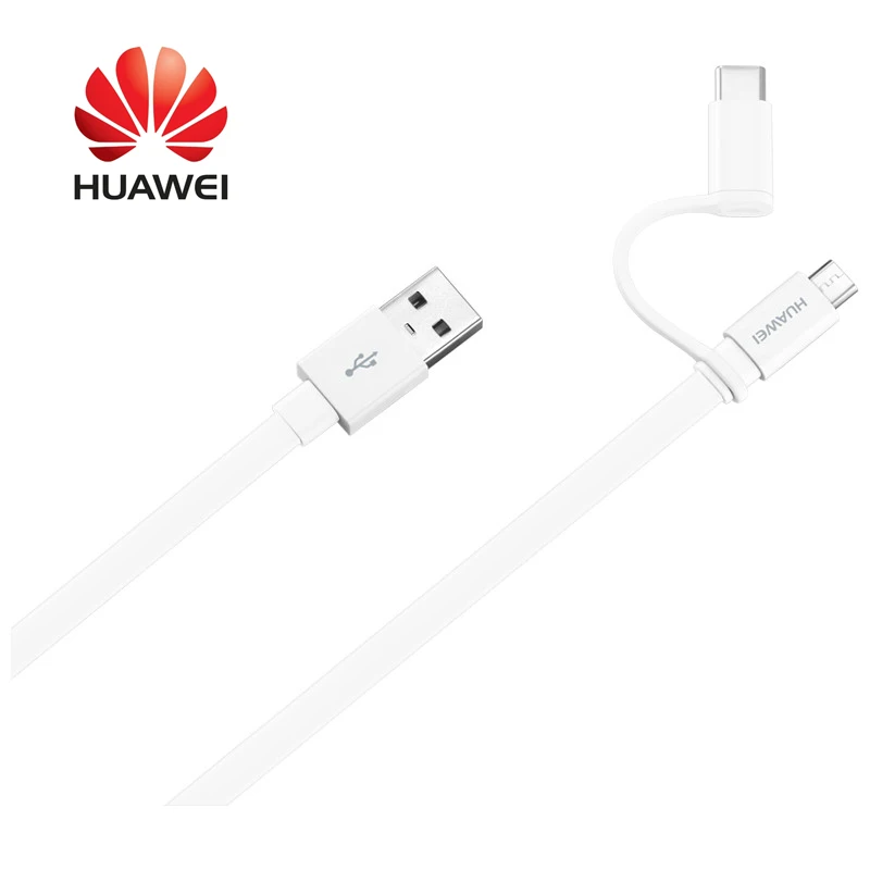 Оригинальный Micro USB кабель Huawei Honor 2 в 1 Typc C быстрое зарядное устройство А 5 м Type-C для