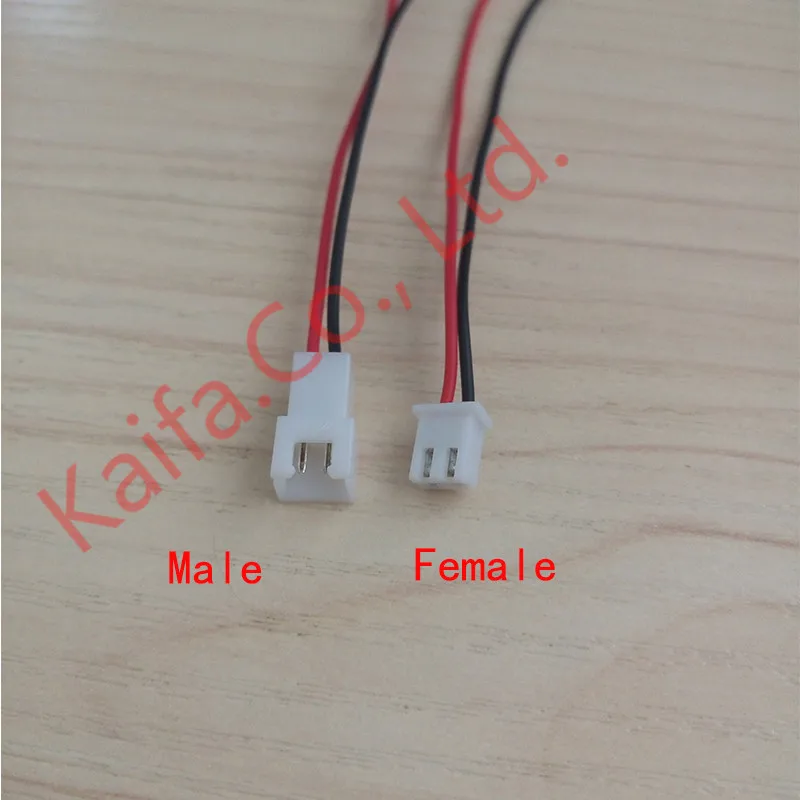 

10pcs JST XH2.54-2P 2.54mm 26AWG Battery Connector Plug Female&Male with 10/20/30/40/50cm electronic wire cable Single End