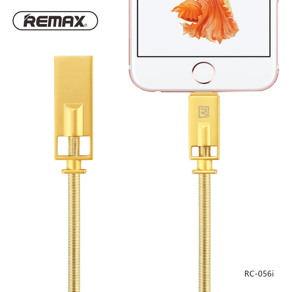 

Remax spring Steel wire of Zinc Alloy USB Cable Mobile Phone 2.1A Fast Charging Data sync Cable For iphone 5s 6 6S 7 7s 8 8 Plus