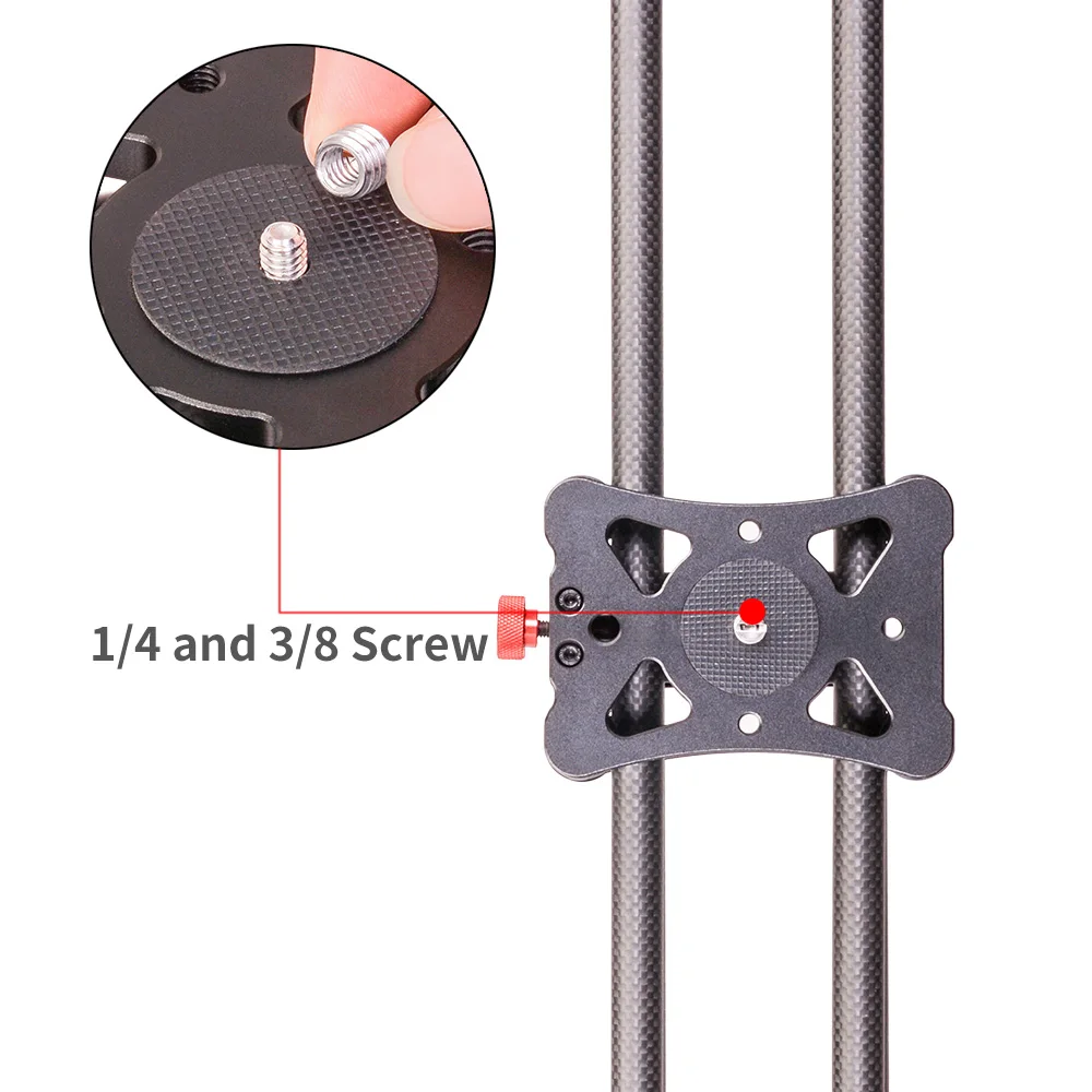 DF DIGITALFOTO 40cm Mini Carbon Fiber Slider Track Dolly Slider Rail System for GoPro 6 XiaoYi Hero Action Camera DSLR iphone X