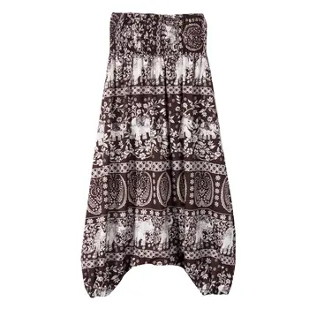 

Ladies chiffon loose bohemian cross pants Women hing waist print Pants