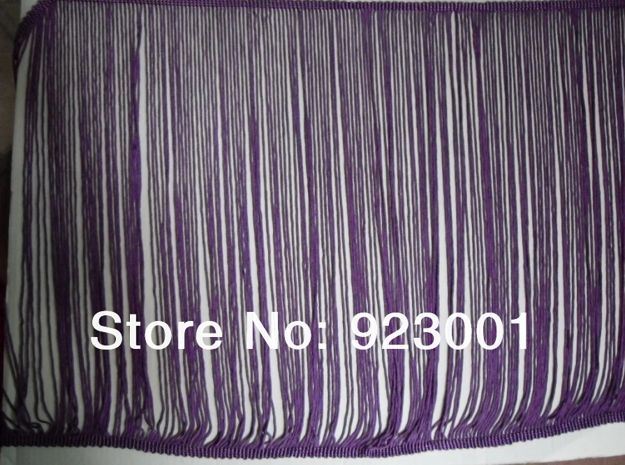 

Clearance thick 30cm ultra violet rayon chainette fringe