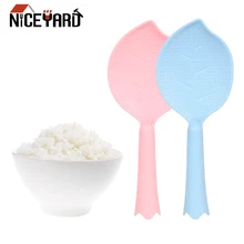 NICEYARD кухонный инструмент Пшеничная солома Пластиковая форма листьев рисовая ложка 1 шт. антипригарная ложка для риса посуда случайный цвет