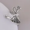 Genuino 925 plata esterlina de ensueño anillo libélula CZ Compatible para las mujeres regalo de compromiso de boda de Europa de ► Foto 2/3