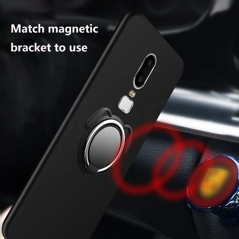 Чехол для Oneplus 6 5T тонкий чехол из поликарбоната с кольцом на палец 5 5t телефона