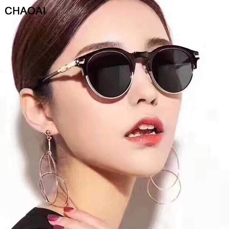 

CHAOAI Women's Sunglasses New Arrival 2019 Eye wear Girl Fashion Eyeglass Retro Sun glass For Female