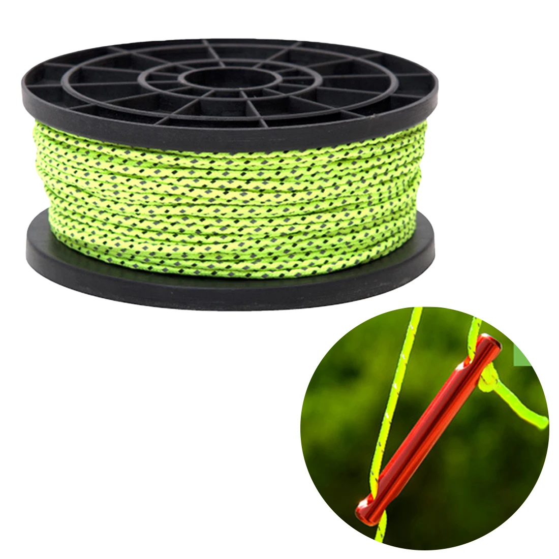 New 2.5MM Diameter 50m Reflective String Windproof Tent Rope Guy Line Tent Camping Rope