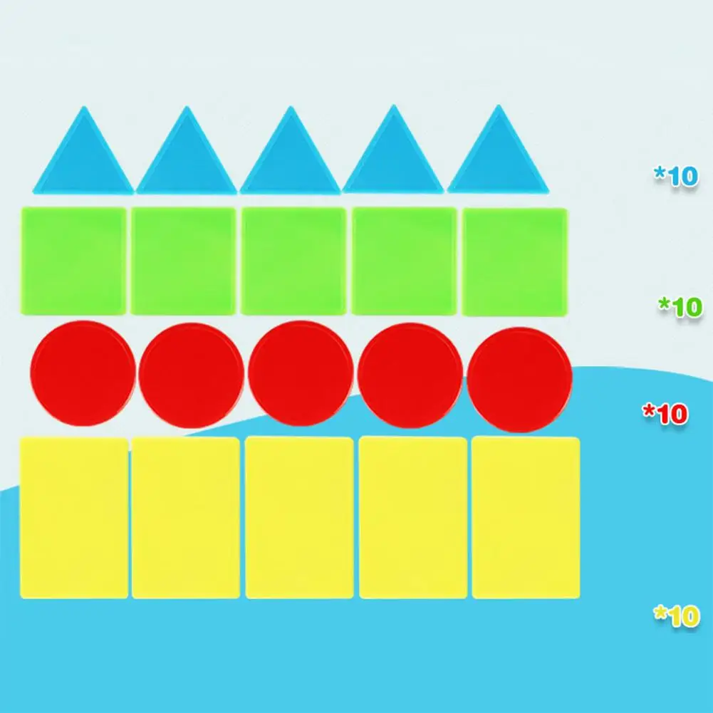 40 шт./компл. 4 см счетчики счетные чипы Математика сортировка по форме для изучения математики инструмент DIY Строительство Образование