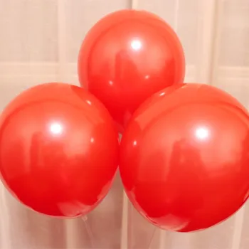 

100pcs/lot10 inch 1.5g bead latex red balloons baby birthday party decor wedding balloon kids toys