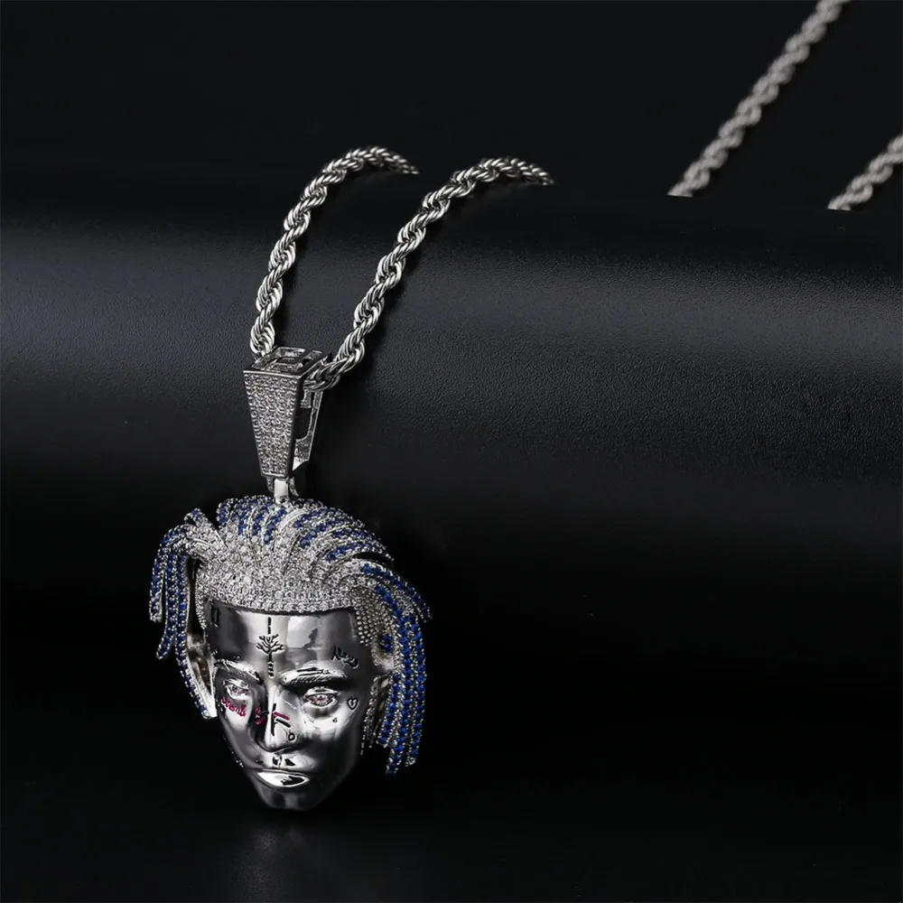 GUCY реперские кепки XXXTentacion кулон Цепочки и ожерелья льдом CZ цепи для мужчин в