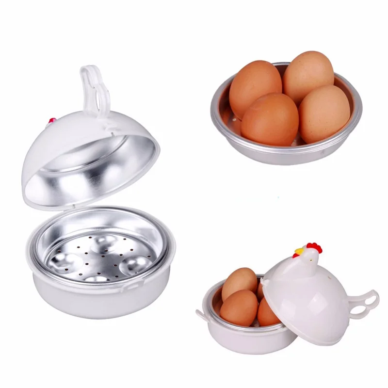 

2017 New Arrive Chicken Shaped Microwave 4 Eggs Boiler Cooker Novelty Kitchen Cooking Appliances Steamer Home Tool Drop Shipping