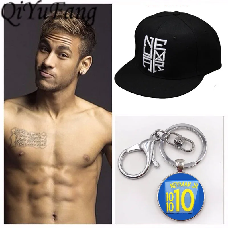 

Keychain Gift Neymar JR njr Brazil Brasil Baseball Caps Football Glass Keychains Gift Men Steampunk Silver Soccer Fans