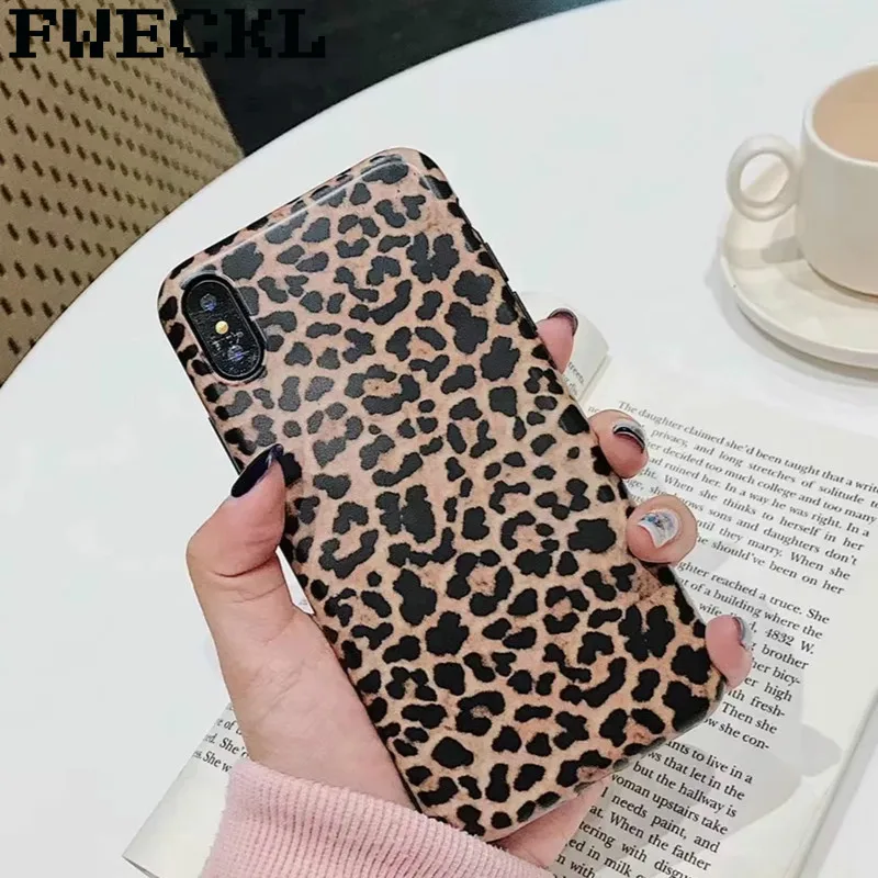 

Luxury high quality Leopard Print Phone Case For iphone XS Max XR X 6 6s 7 8 plus Back Cover fashion Silica IMD Soft Cases Capa