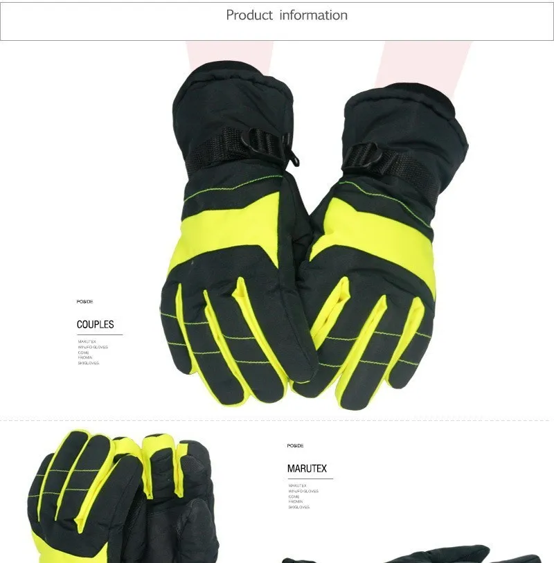 Ветрозащитный износостойкие для верховой езды лыжные перчатки Mountain Лыжный Спорт снегоход Водонепроницаемый зимние перчатки мотоцикла