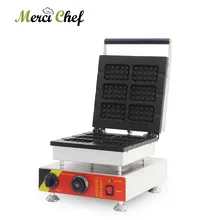 ITOP 1500W Waffle Maker Machine 6 Square Egg Bubble Cake Waffle Oven Kitchen Baking Waffle Breakfast Machine 110V/220V