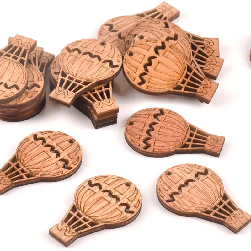 20 шт винтажные водородные шары DIY деревянные орнаменты для скрапбукинга ремесло необработанные кусочки натурального дерева для домашнего декора 49X32 мм m1614