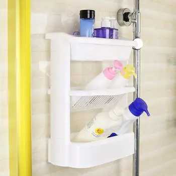 

Bathroom bathroom rack wall hanging free punching Toilet vanity storage rack kitchen storage rack spice rack XI341508
