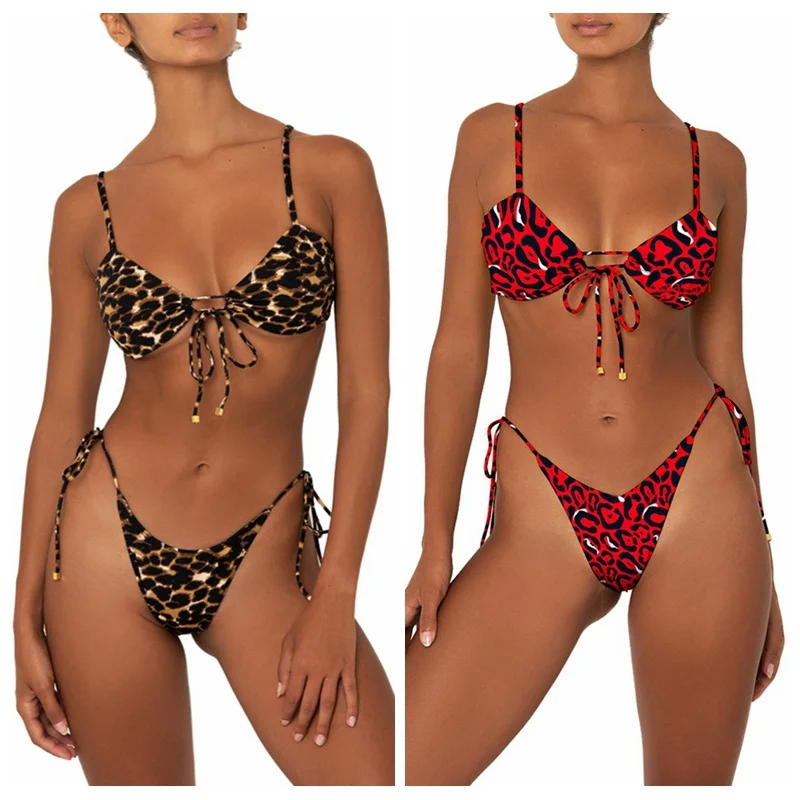 red leopard bikini