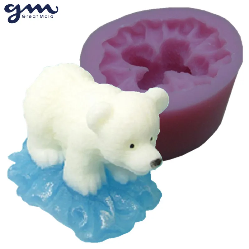 Силиконовая форма для мыла Bear Design свечей из пищевого шоколада 3D силиконовая