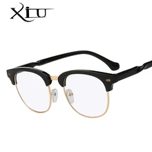XIU классические полуоправы Брендовые женские очки винтажные дизайнерские закрученные ножки прозрачные линзы, очки Oculos Feminino TG8801