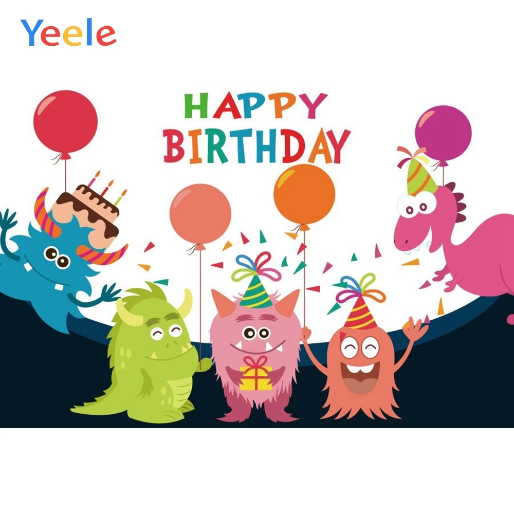 Yeele мультфильм Монстры фотографии фоны воздушный шар для маленьких мальчиков и