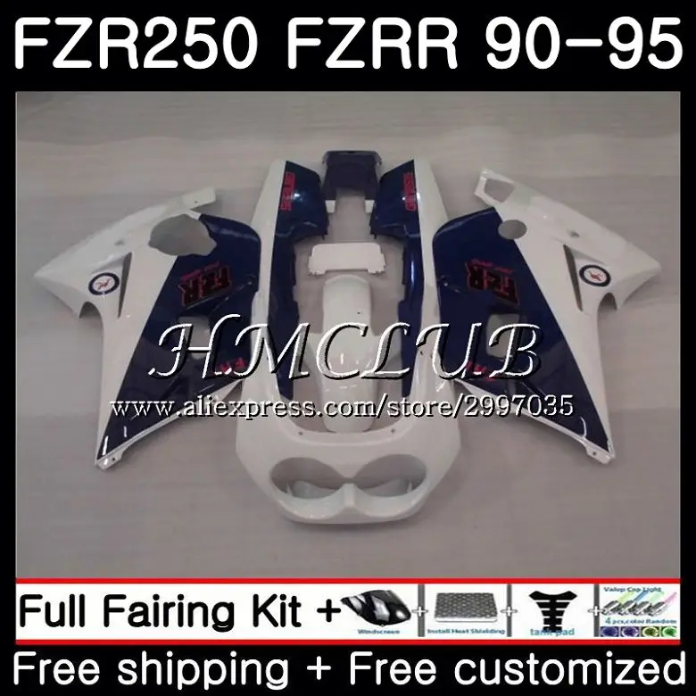 Обтекатель FZR250R для YAMAHA FZR 250 1990 1991 1992 1993 1994 1995 2h3 FZRR 250R FZR250 темно синий 90 91 92 93 94