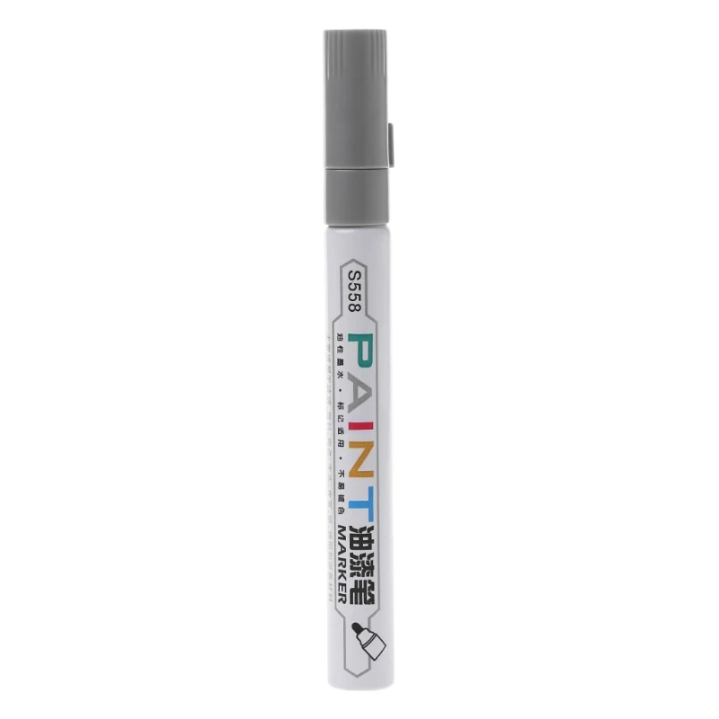 Водонепроницаемый маркер с перманентной краской ручка шины металлические наружные маркеры масляные чернила - Цвет: Silver