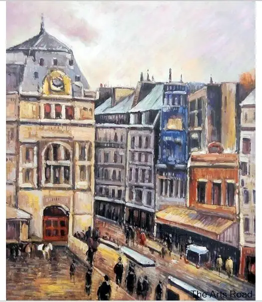 

House Painting on Canvas View of Paris, Rue d-Amsterdam Camille Pissarro Art for Home Decoration Hand Painted No Framed