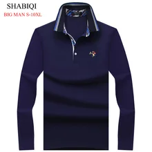 Новая модная мужская рубашка поло с длинным рукавом, Весенняя приталенная Мужская рубашка, брендовая мужская рубашка поло, большие размеры 7XL 8XL 9XL 10XL