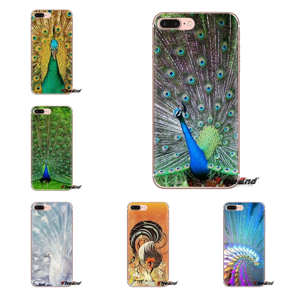 For HTC One U11 U12 X9 M7 M8 A9 M9 M10 E9 Plus Desire 630 530 626 628 816 820 830 lovely peacock bird Silicone Phone Case Covers |