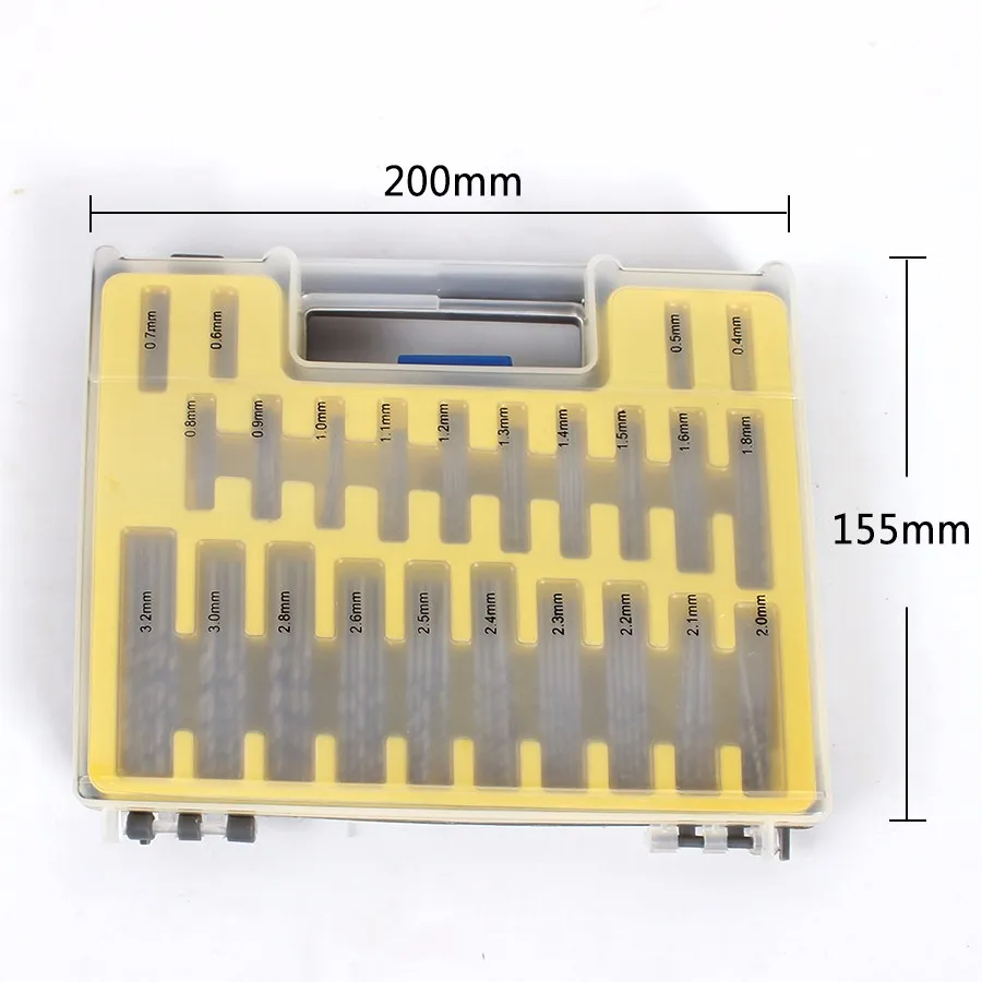HILDA 0,4-3,2 мм набор мини-сверл HSS Microtech электроинструменты маленькая точность твист набор сверл с Чехол пластиковая коробка