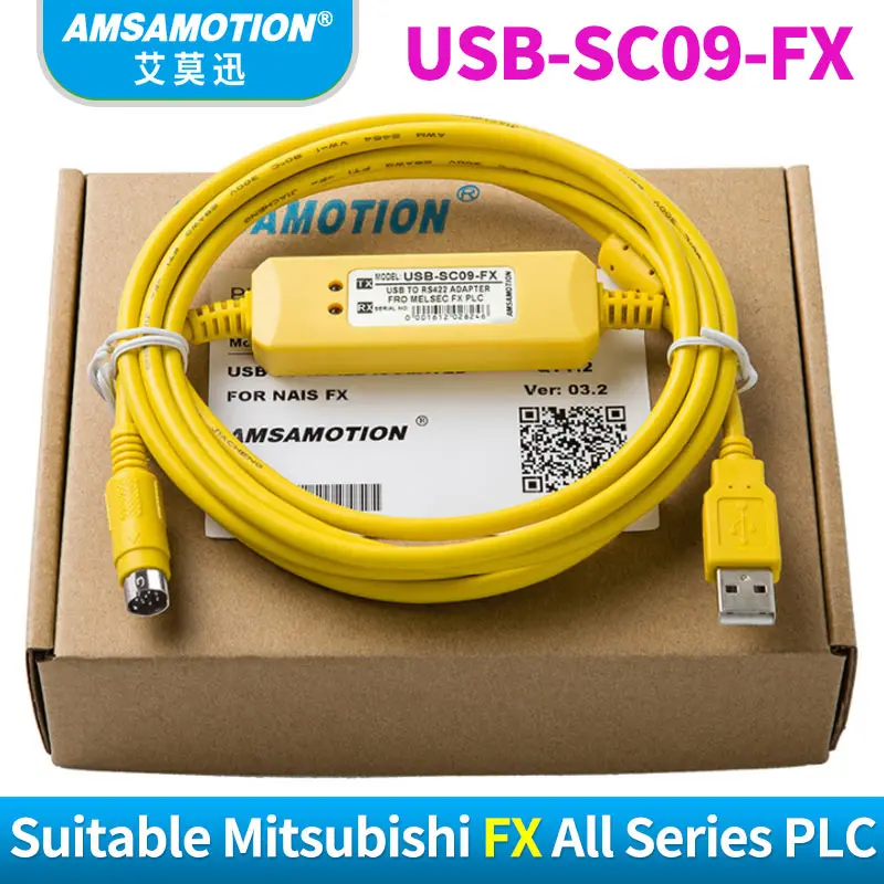 USB-SC09-FX PLC Industry Grade Cable Suitable Mitsubishi FX Series PLC Compatible FX-USB-AW Immunity FX2N/FX1N/FX0/FX0N/FX0S/FX1 USB-SC09-FX PLC Industry Grade Cable Suitable Mitsubishi FX Series PLC Compatible FX-USB-AW Immunity FX2N/FX1N/FX0/FX0N/FX0S/FX1