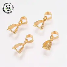 

Brass Ice Pick & Pinch Bails, Golden, 15x5mmm, Hole: 3mm; Pin: 0.8mm