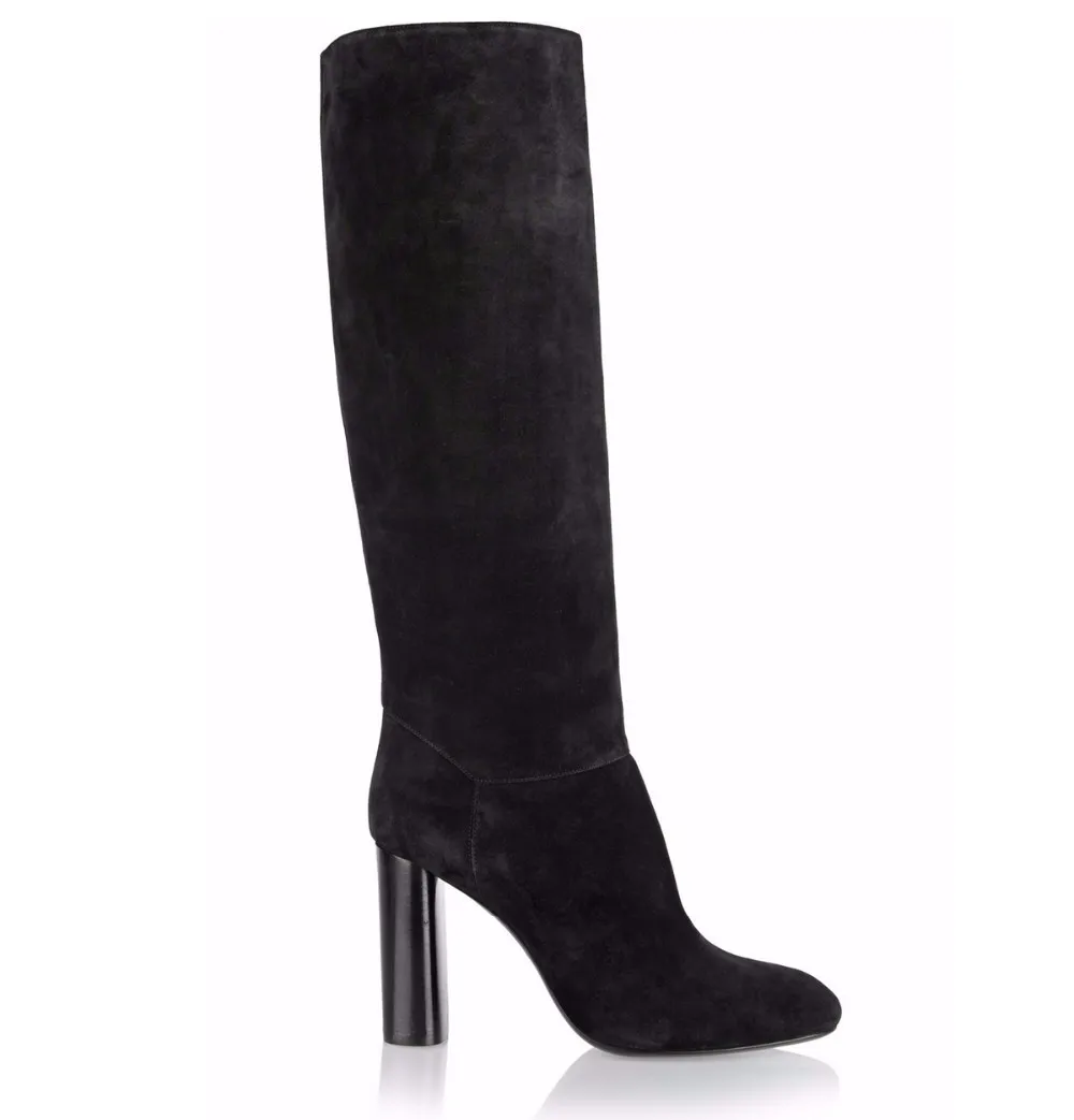 Pour Conception De En D'hiver Talons Noir Qualité Hauts Genou Date Longues Femmes Supérieure Daim Bottes Le Chaussures Marque Sur fxT6ZqAnB