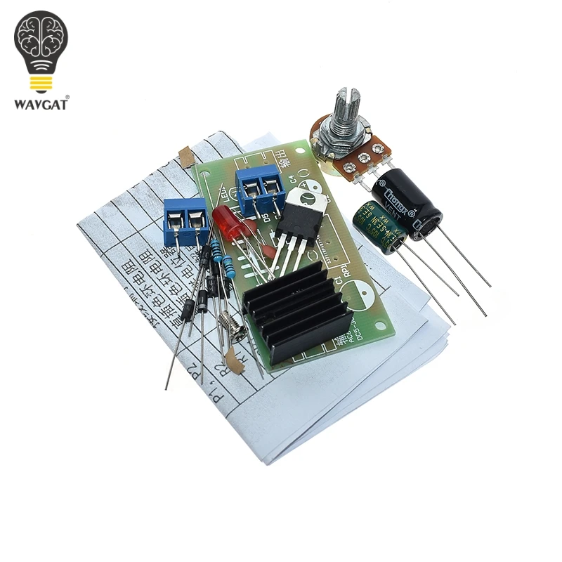 LM317 Регулируемый Питание комплект непрерывная Настройка постоянного тока Питание "сделай сам" для преподавания, тренировки Запчасти