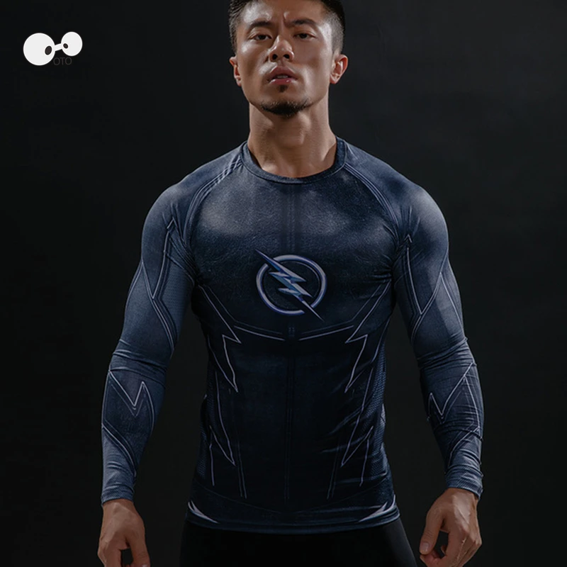 New Fitness Compression Running font b Shirt b font font b Men b font Long Sleeve