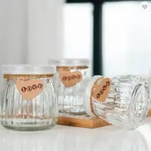 Oem поставщики стекла для сладостей 250 г медовые банки стекла