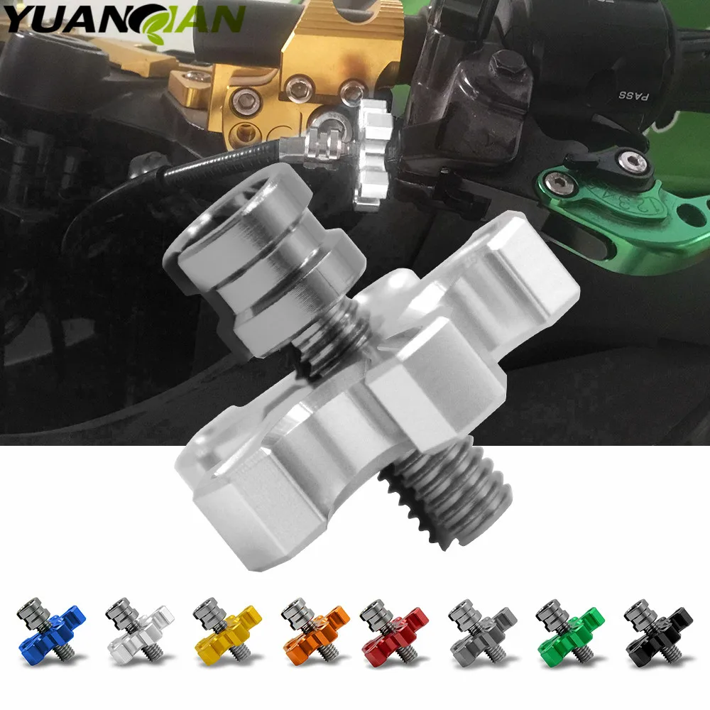 Universal M8-M10 Motorcycle Cnc Clutch Cable Wire Adjuster Screw For Yamaha Yzf R1 R6 R3 Kawasaki Er6F Er6N Er 6N 6F Z800