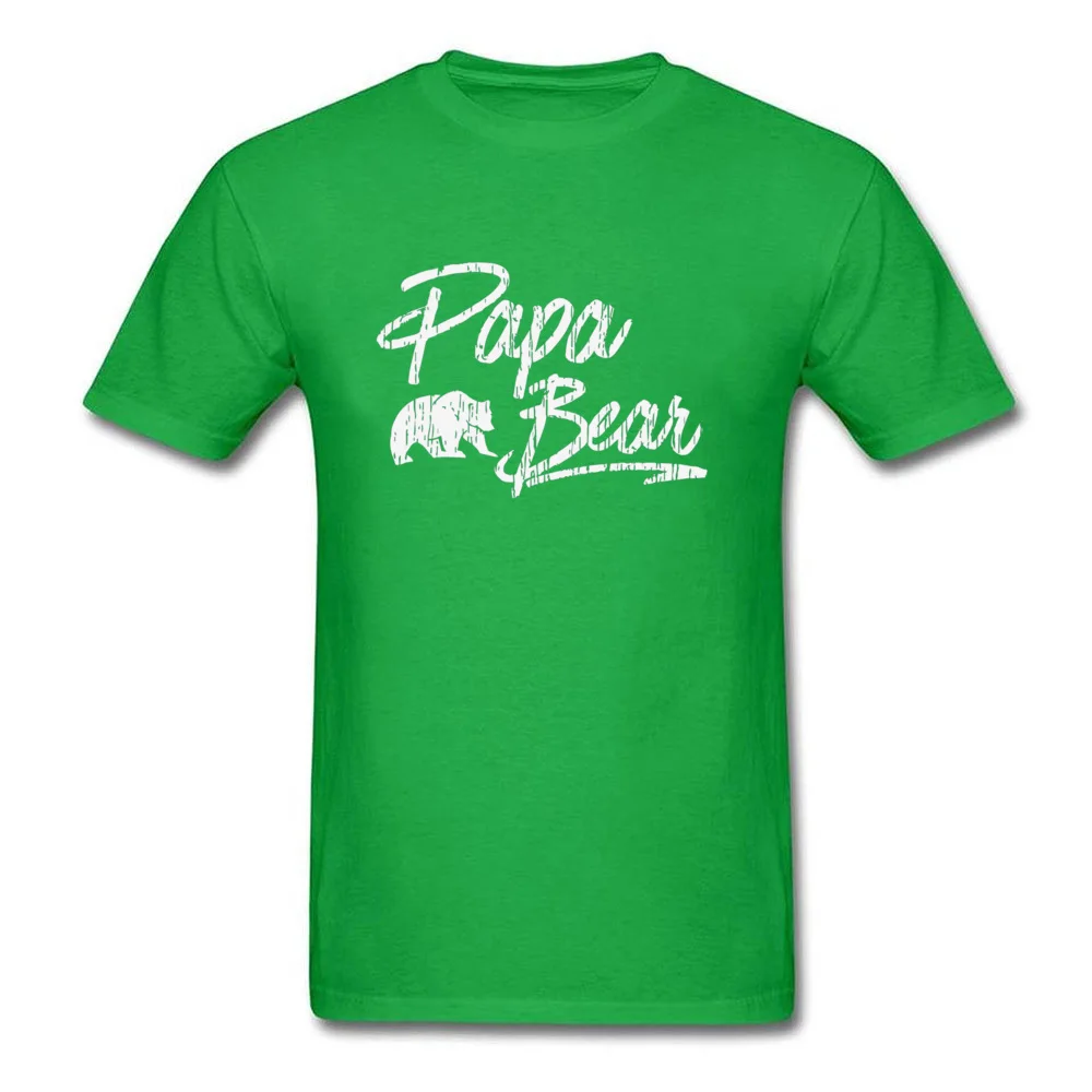 Papa Bear Shirt 13338 Cotton Tops Shirts for Men Slim Fit T-shirts Custom 2018 Newest O-Neck Tops Shirt Short Sleeve Papa Bear Shirt 13338 green