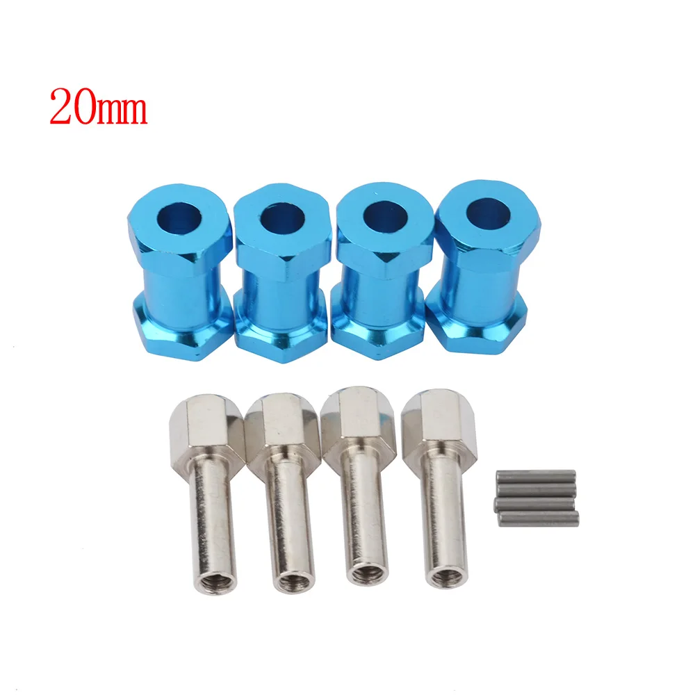 

4PCS 1/10 RC Aluminum 20MM Extension Adaptor Hub HEX 12MM for Redcat GEN8