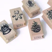 1 шт. креативная Рождественская серия деревянный штамп для рукоделия марки ручной работы для Scrapbooking diy штампы фотоальбом ремесленные подарки