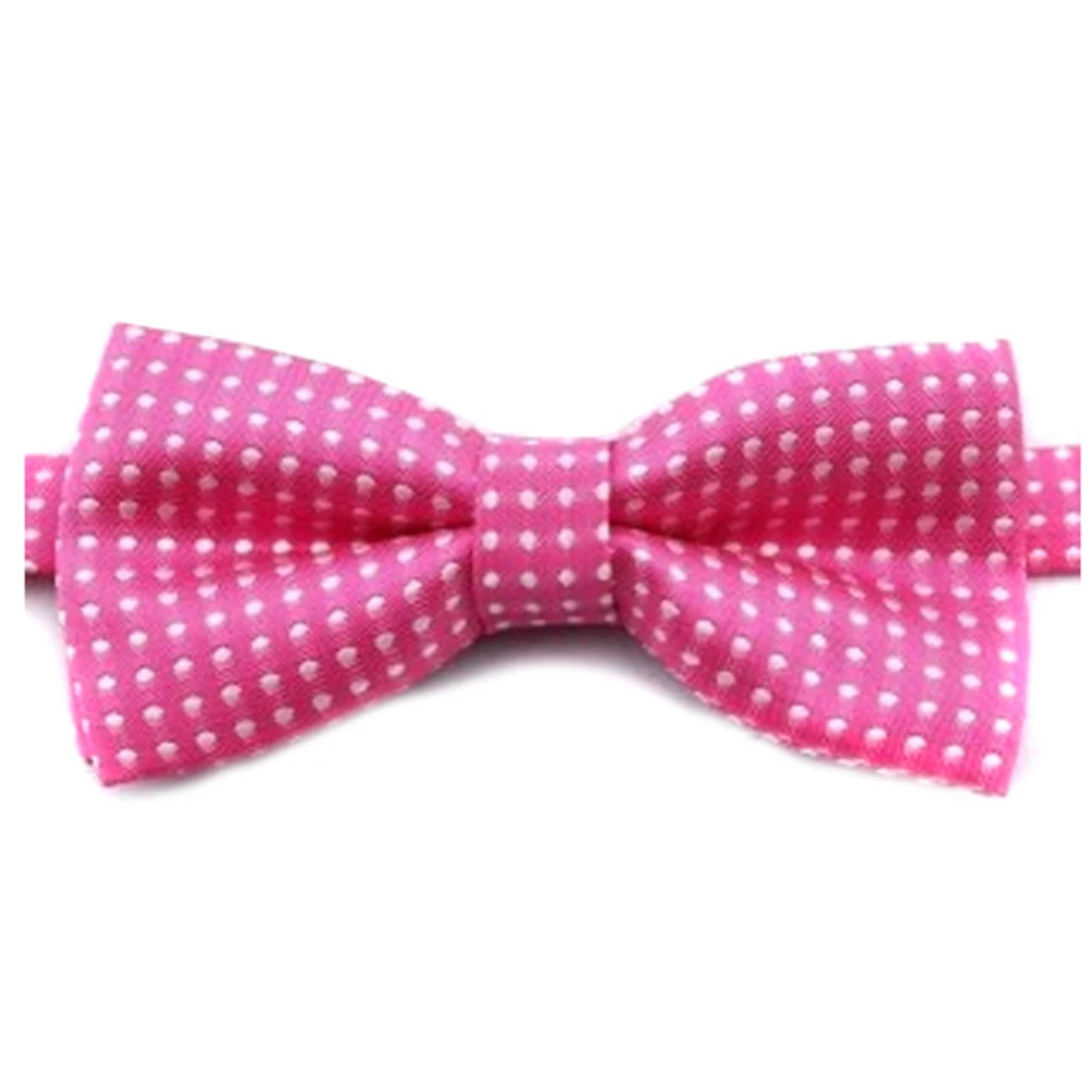 Модный деловой хлопковый галстук-бабочка, классический галстук в горошек для мальчиков, цветной галстук-бабочка для свадебной вечеринки, галстук бабочка для питомца Галстуки для смокинга - Цвет: rose
