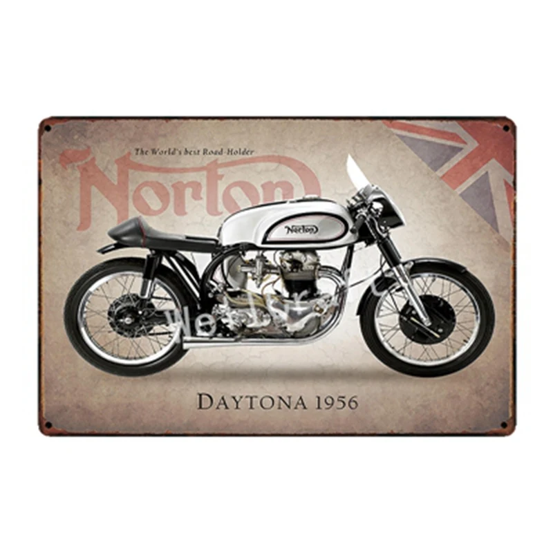 [WellCraft] Norton BSA металлические вывески настенный плакат доска мотор Фреска картина старинный Бар Паб Декор FG-211 - Цвет: SA 1829