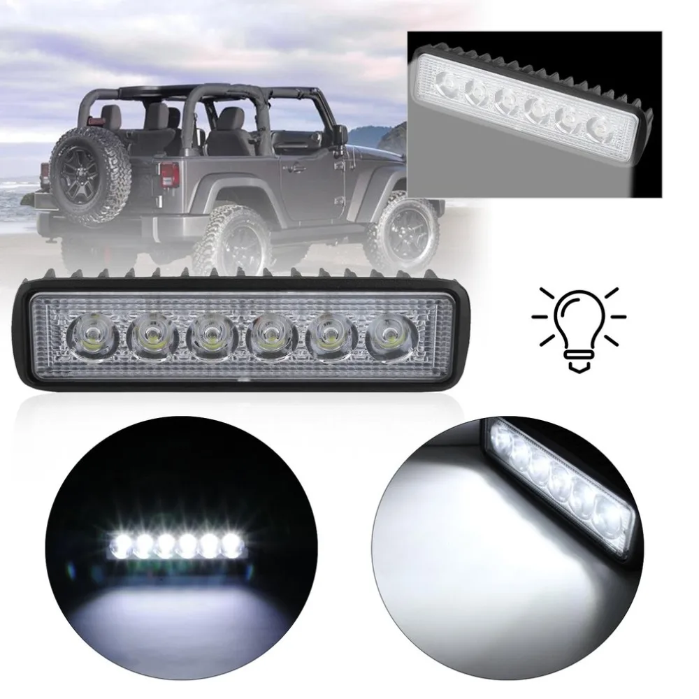 4 шт./компл. 18 Вт светодиодный свет работы Spotlight Для Jeep внедорожник дальнего Offroad фар автомобиля Противотуманные Лампа прочный пятно света