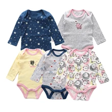 

5 Piece/lot Autunm Baby Romper Newborn Jumpsuit Boy Girl Clothes Set Long Sleeve Vestidos Meninas Roupas Bebes Infant Underwear