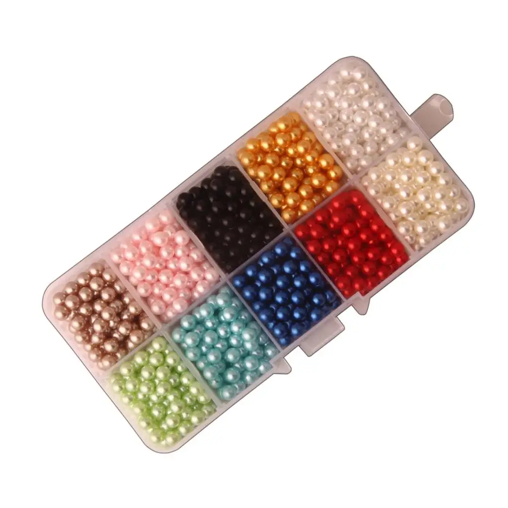 3mm 4mm 5mm 6mm Colored Faux Pearls No Hole ABS Plastic Loose Beads DIY Jewelry Making Craft