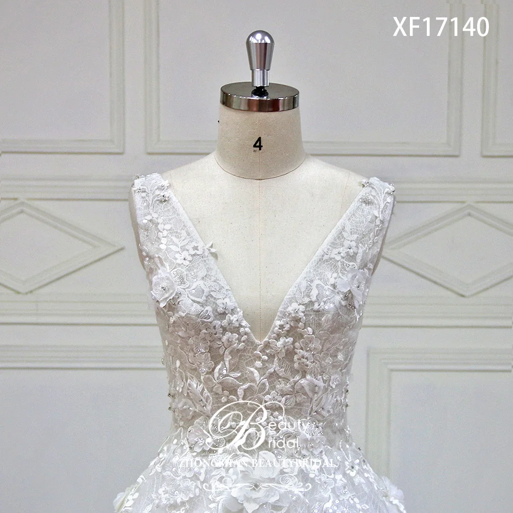 Высококачественное свадебное платье с кружевным цветком и кристаллами Vestido De Novia винтажные Свадебные платья Реальное изображение подвенечное платье XF17140