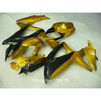 

fairing kit for SUZUKI K8 K9 GSXR 600 700 2008 2009 2010 black golden GSXR600 GSXR750 08 09 10 fairings set 10-21
