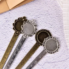 1 шт. Закладка в форме цветка с линейкой подходит для внутренней 20 мм на основе кабошона школьные принадлежности продвижение подарок DIY ремесло студенческие канцелярские принадлежности